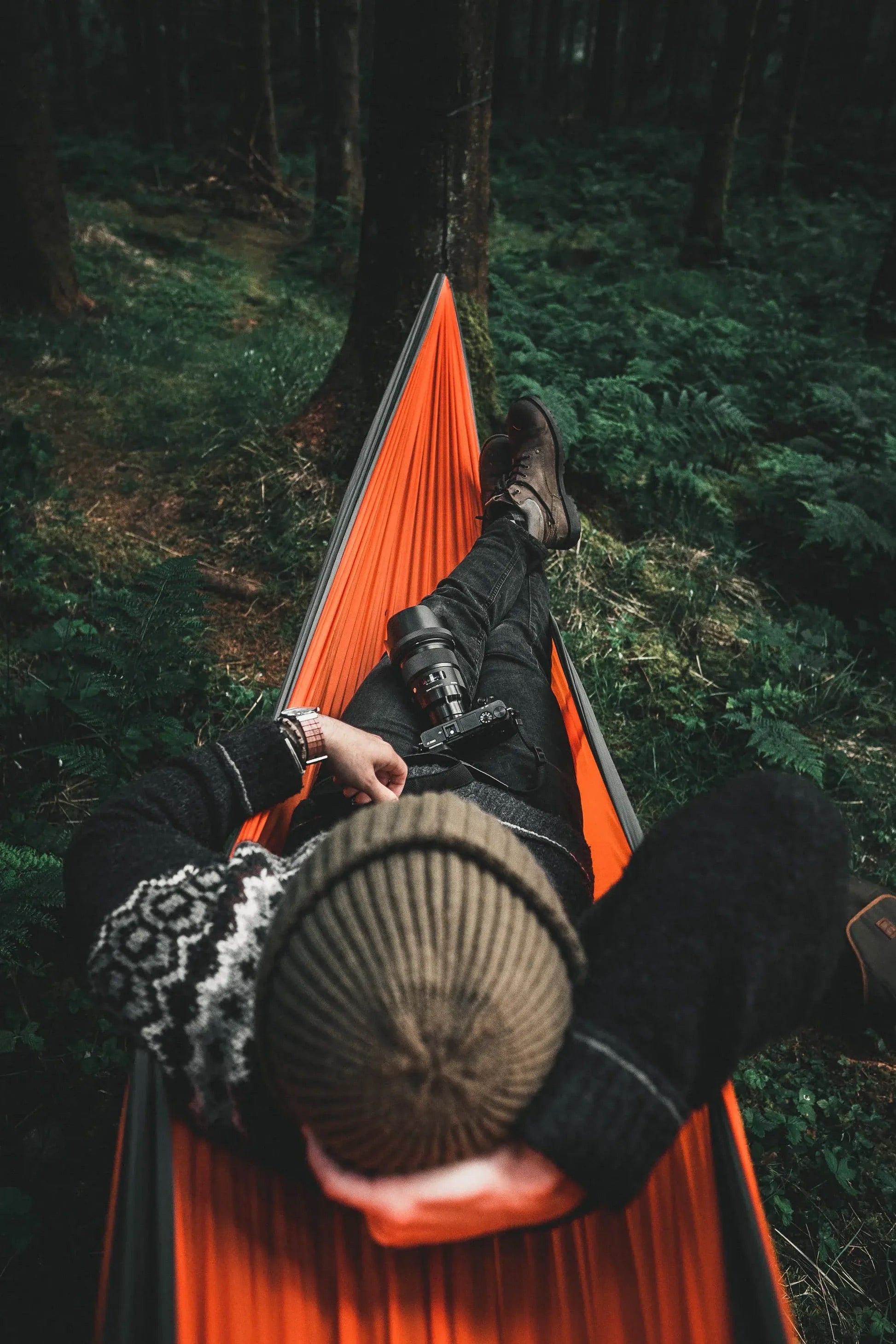 Sunset Parachute Travel Hammock with Straps